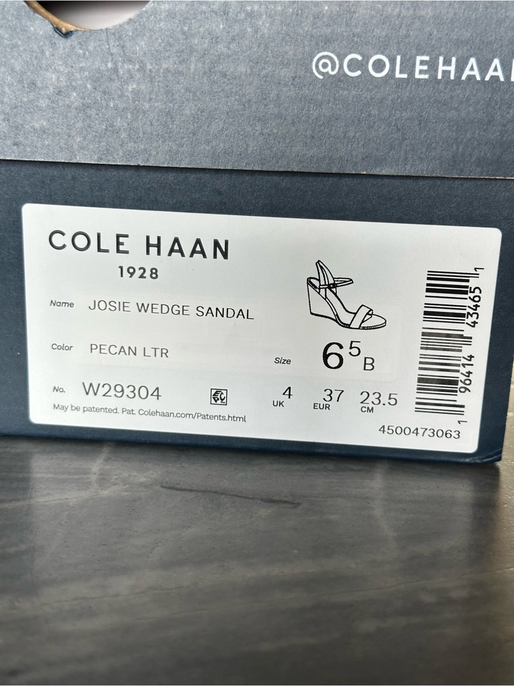 Cole Haan Tan Leather Strap Sandals with Gold Buckle - Picture 6 of 7
